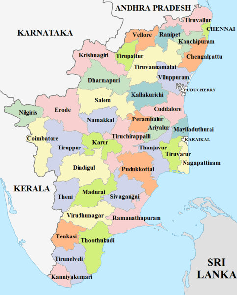 तमिलनाडु जिला लिस्ट | Tamil Nadu District List 